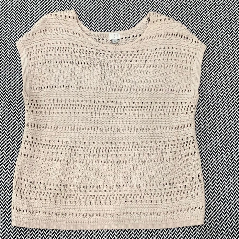 💖5 FOR $25 Loose Crochet Top Swim Cover-Natural